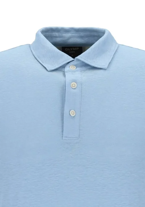 OLYMP Polo Casual, modern fit polo, lichtblauw