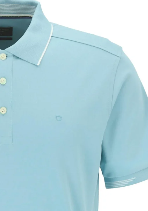OLYMP Polo Casual, modern fit polo, lichtblauw