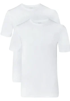 OLYMP T-shirts (2-pack), O-hals, wit