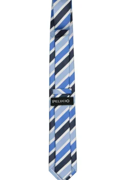 Pelucio stropdas, blauw gestreept