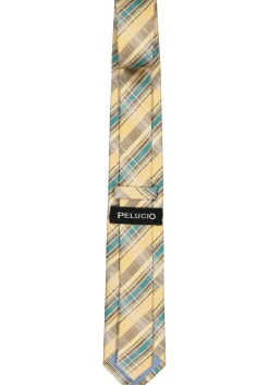 Pelucio stropdas, geel geruit