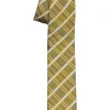Pelucio stropdas, mosterdgeel geruit