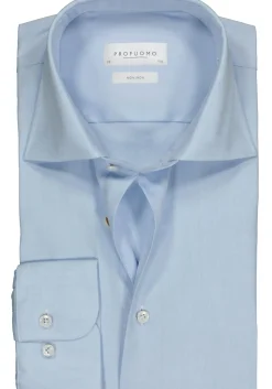 Profuomo regular fit overhemd, fine twill, lichtblauw