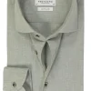 Profuomo slim fit heren overhemd, Oxford, groen