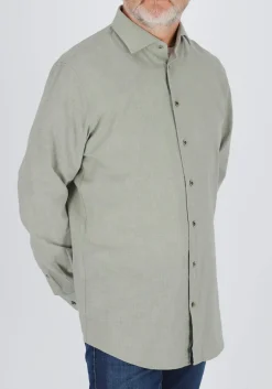 Profuomo slim fit heren overhemd, Oxford, groen