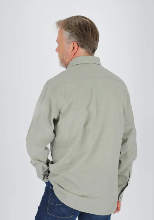 Profuomo slim fit heren overhemd, Oxford, groen