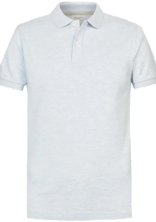 Profuomo slim fit heren polo, blauw