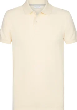 Profuomo slim fit heren polo, geel