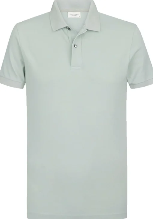 Profuomo slim fit heren polo, mintgroen