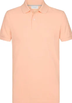 Profuomo slim fit heren polo, oranje