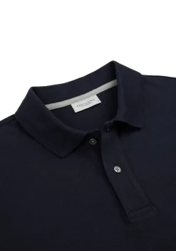 Profuomo slim fit heren polo, navy blauw