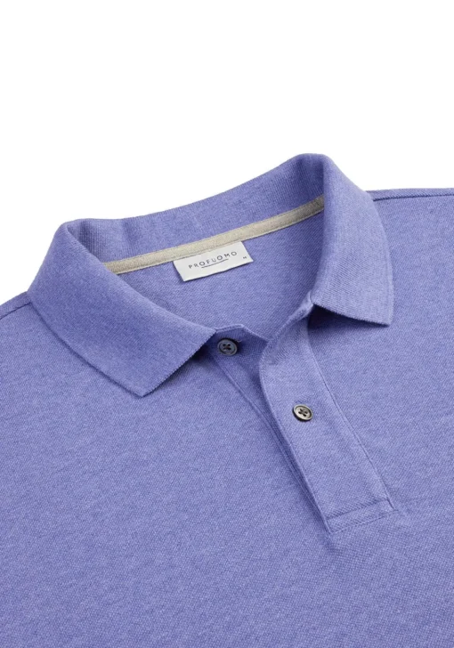 Profuomo slim fit heren polo, paars