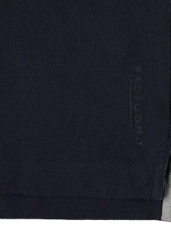 Profuomo slim fit heren polo, navy blauw