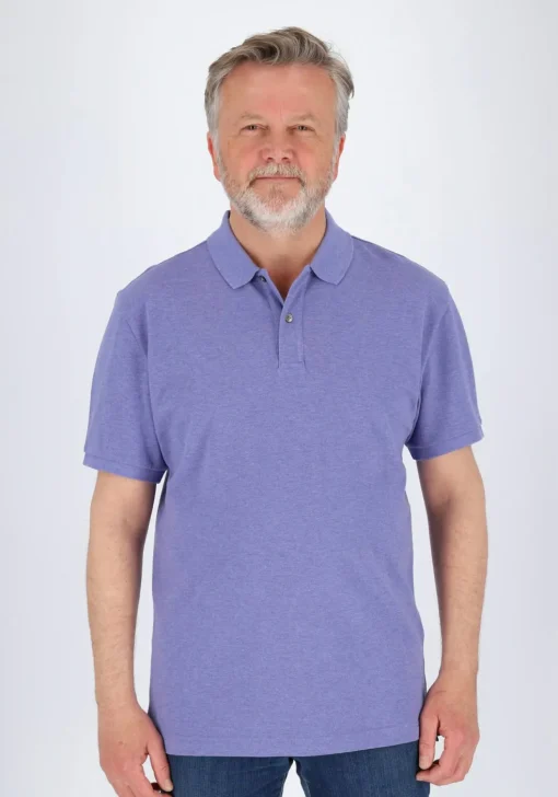 Profuomo slim fit heren polo, paars