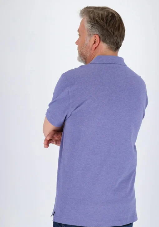 Profuomo slim fit heren polo, paars