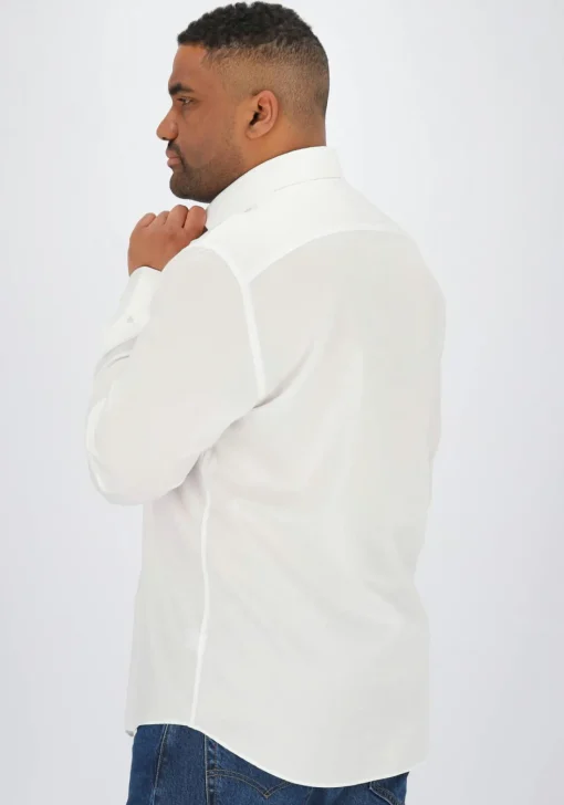 Profuomo slim fit overhemd, twill, wit