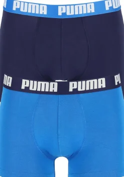 Puma Basic Boxer heren (2-pack), licht- en donkerblauw