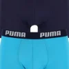 Puma Basic Boxer heren (2-pack), aqua en blauw