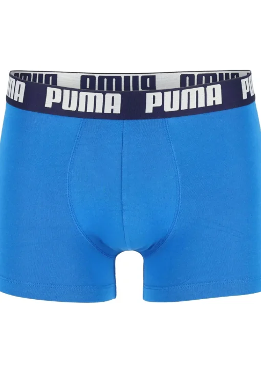 Puma Basic Boxer heren (2-pack), licht- en donkerblauw