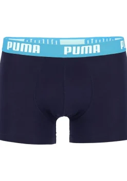 Puma Basic Boxer heren (2-pack), aqua en blauw