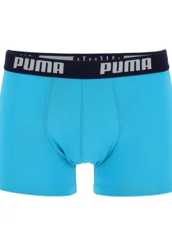 Puma Basic Boxer heren (2-pack), aqua en blauw