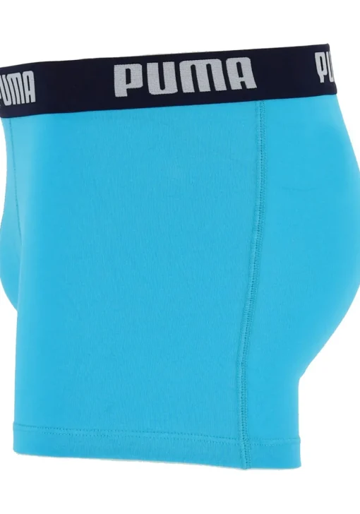Puma Basic Boxer heren (2-pack), aqua en blauw