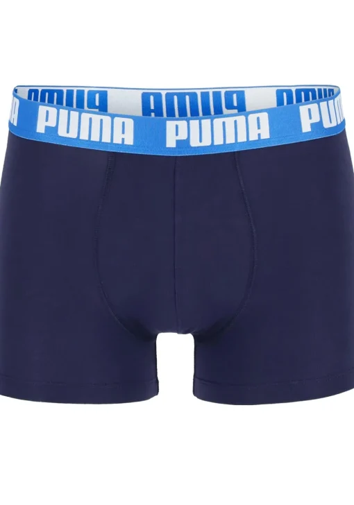Puma Basic Boxer heren (2-pack), licht- en donkerblauw