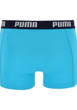 Puma Basic Boxer heren (2-pack), aqua en blauw