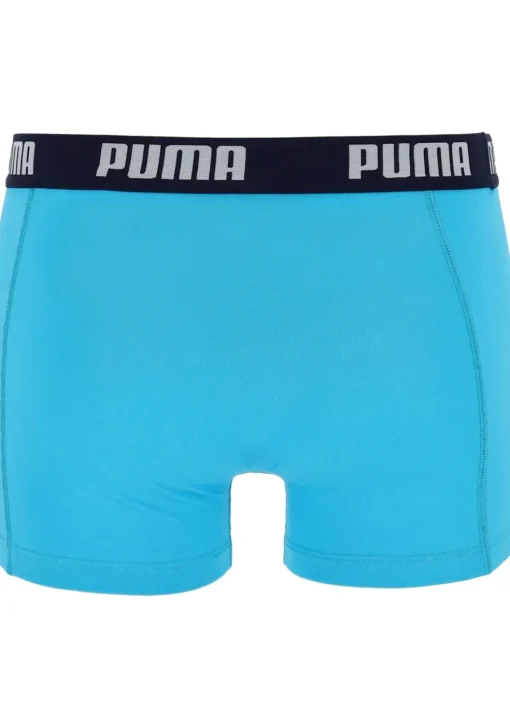 Puma Basic Boxer heren (2-pack), aqua en blauw
