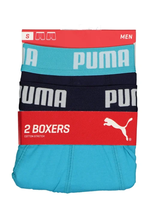 Puma Basic Boxer heren (2-pack), aqua en blauw