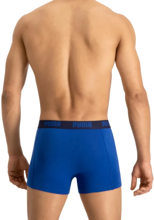 Puma Basic Boxer heren (2-pack), licht- en donkerblauw