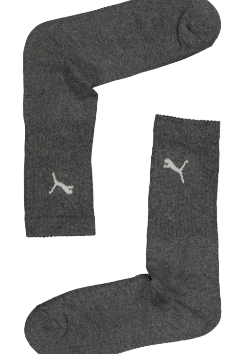 Puma Crew Sock (3-pack), antraciet grijs