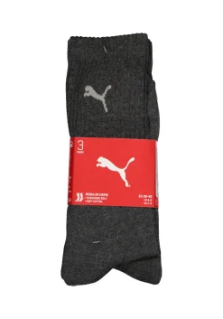 Puma Crew Sock (3-pack), antraciet grijs