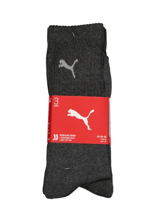 Puma Crew Sock (3-pack), antraciet grijs