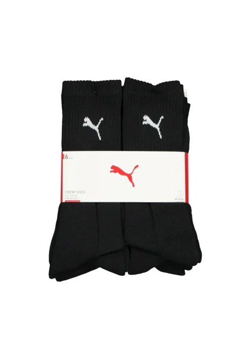 Puma sport cush crew 6-Pack, zwart