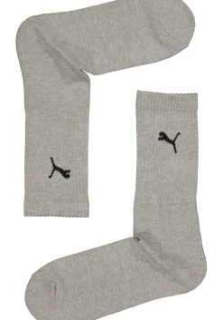Puma sport cush crew 6-Pack, wit, grijs en zwart