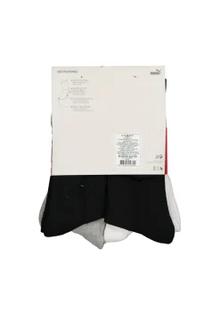 Puma sport cush crew 6-Pack, wit, grijs en zwart
