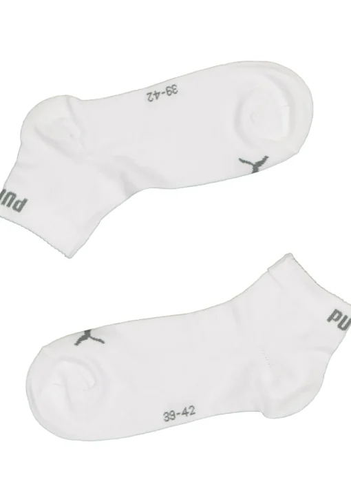 Puma Unisex Quarter Plain (3-pack), unisex hoge enkelsokken, wit, grijs en zwart