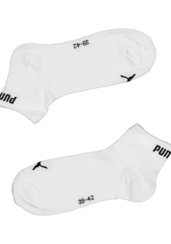 Puma Unisex Quarter Plain (3-pack), unisex hoge enkelsokken, wit