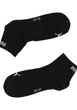 Puma Unisex Quarter Plain (3-pack), unisex hoge enkelsokken, wit, grijs en zwart