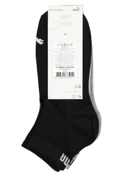Puma Unisex Quarter Plain (3-pack), unisex hoge enkelsokken, wit, grijs en zwart