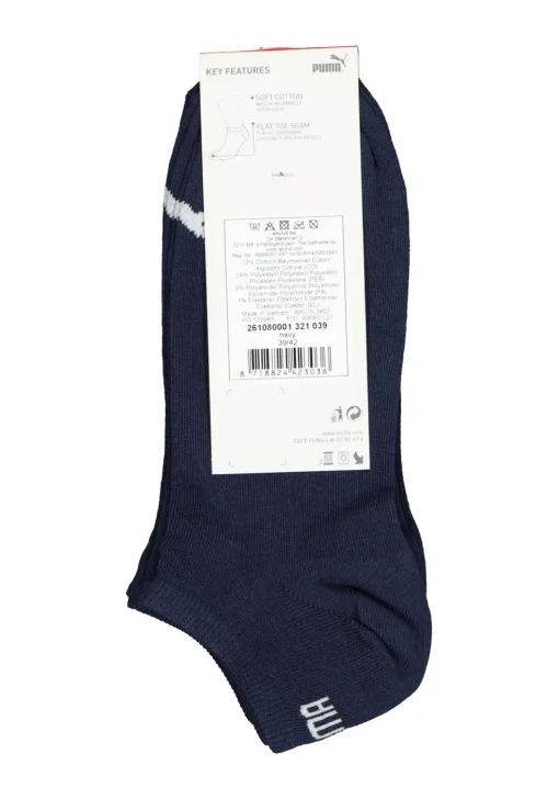 Puma Unisex Sneaker Plain (3-pack), navy blauw