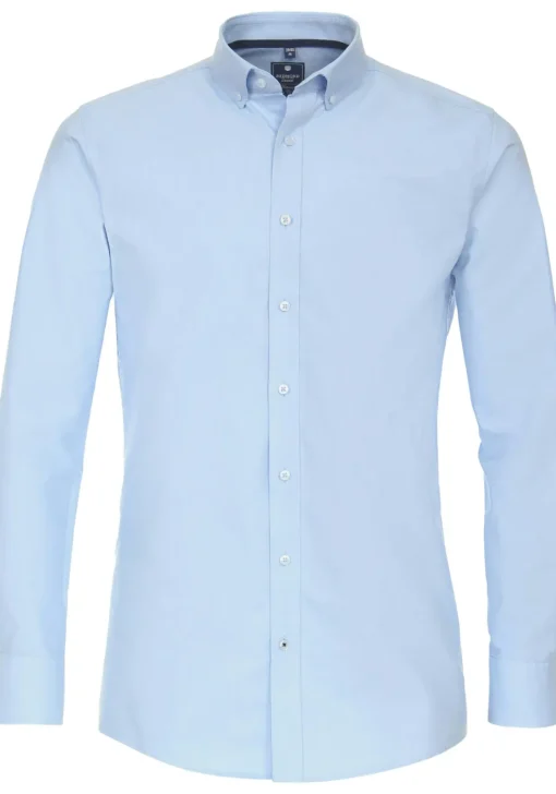 Redmond comfort fit overhemd, popeline, blauw