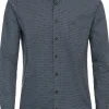 Redmond comfort fit overhemd, popeline, blauw dessin