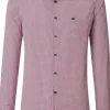 Redmond comfort fit overhemd, popeline, blauw met wit en rood dessin