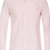 Redmond comfort fit overhemd, popeline, roze met wit geruit