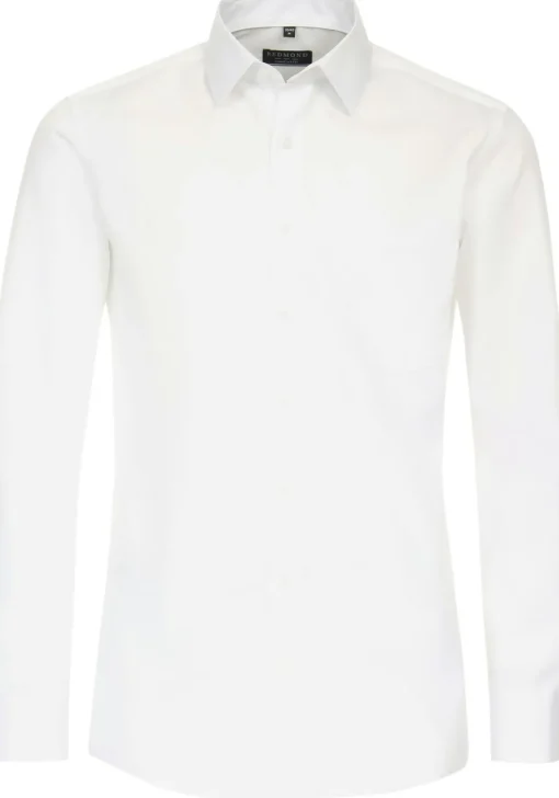 Redmond comfort fit overhemd, popeline, wit