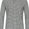 Redmond comfort fit overhemd, popeline, zwart met wit geruit