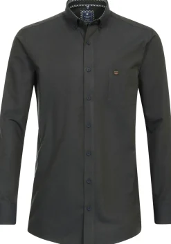 Redmond comfort fit overhemd, twill, groen