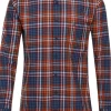 Redmond comfort fit overhemd, twill, rood geruit